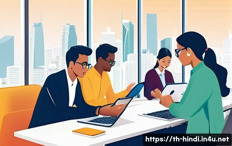 힌디어와 NFT 시장 - **"Global Connection Through Language and Opportunity":**
    "A brightly lit, dynamic illustration ...